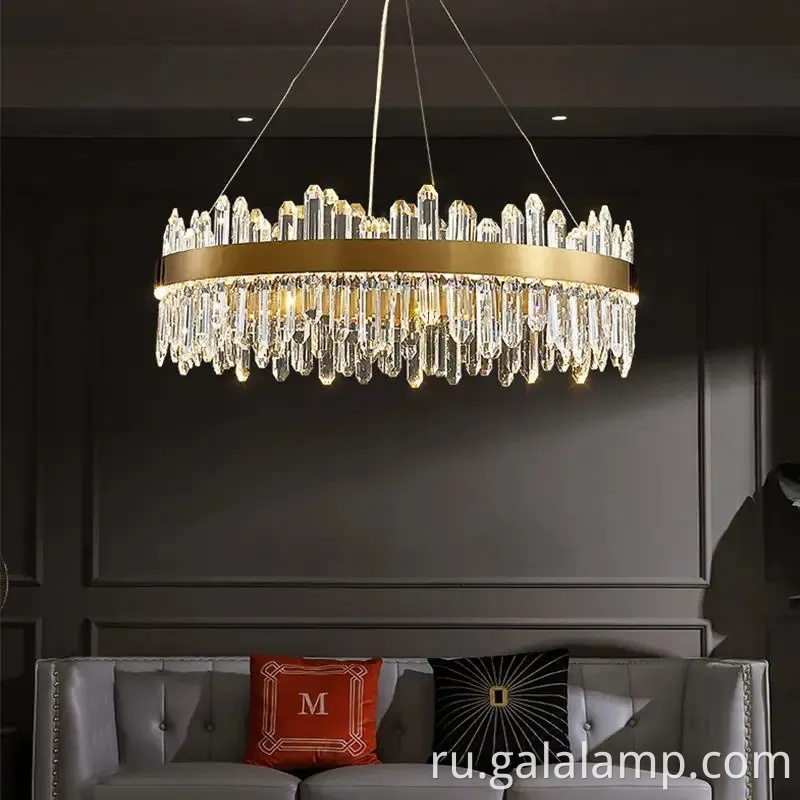 Современные скандинавские гостиничные гостиничные освещения золотой блеск хрустальной люстры